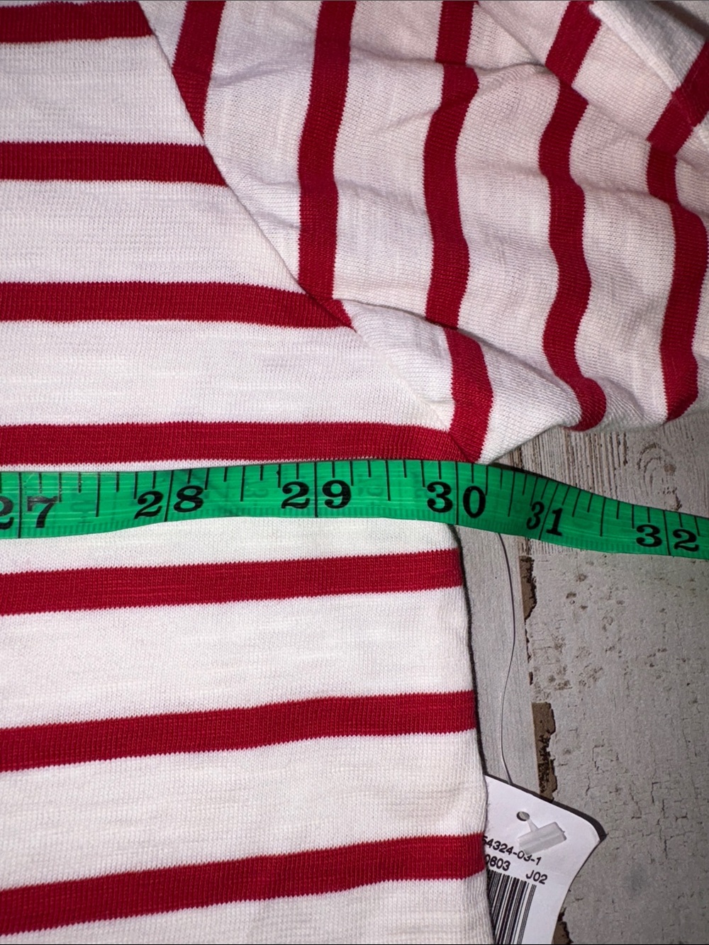 Old Navy White and Red Striped Top Size 3X - Picture 4 of 11